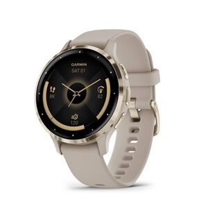 Garmin Gold and Beige Smartwatch